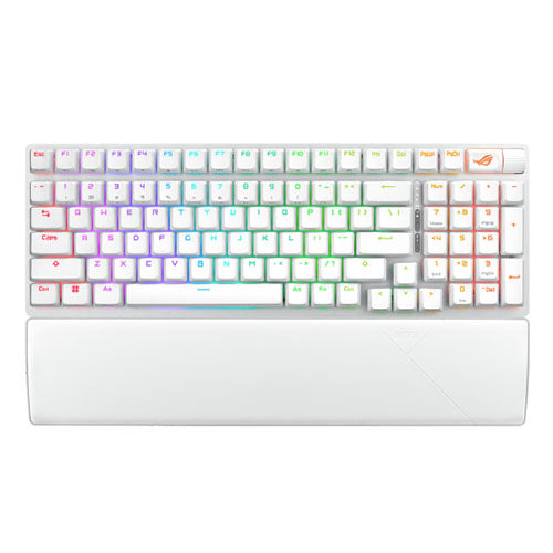 Asus ROG STRIX SCOPE II 96 Wireless Mechanical RGB Gaming Keyboard, 96% Layout, Streamer Hotkeys, Multifunction Controls, Sound-Dampening, White Asus ROG STRIX SCOPE II 96 Wireless Mechanical RGB Gaming Keyboard, 96% Layout, Streamer Hotkeys, Multifunction Controls, Sound-Dampening, White